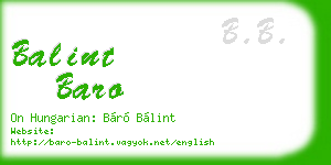 balint baro business card
