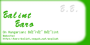 balint baro business card